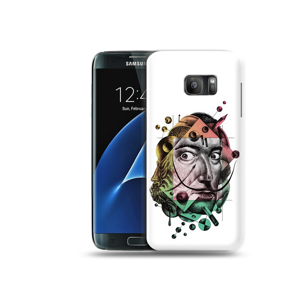 

Чехол MyPads Tocco для Samsung Galaxy S7 разноцветное лицо абстракция, Прозрачный, Tocco