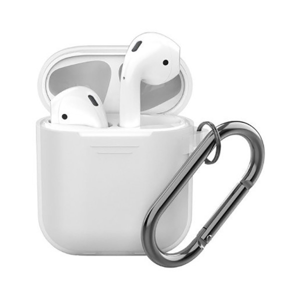 

Силиконовый чехол для Apple AirPods 2 TPU Вид 3 с карабином Прозрачный, для Apple AirPods 2 Вид 3 с карабином Прозрачный