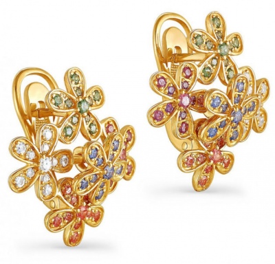 

Серьги из серебра с фианитом Kabarovsky 12-012-0987, 12-012-0987