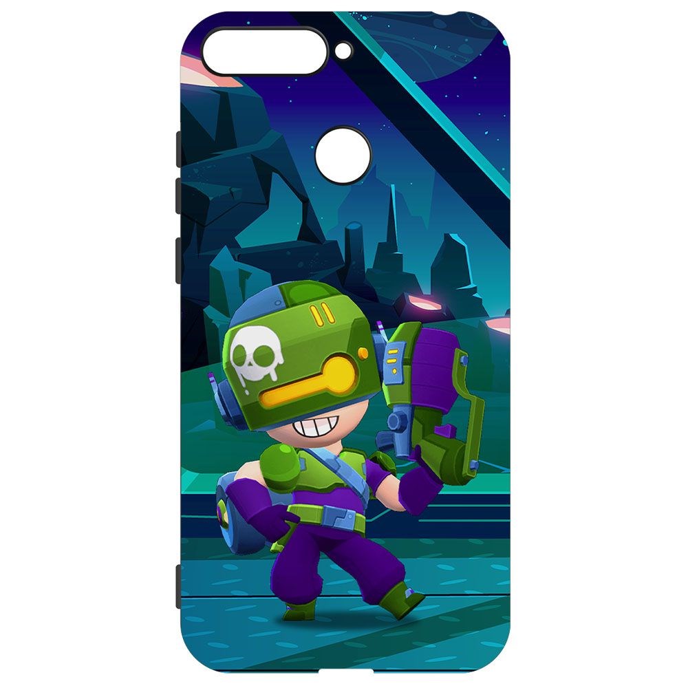 Чехол-накладка Krutoff Софт Кейс Brawl Stars - Контрабандистка Пенни для Honor 7C черный