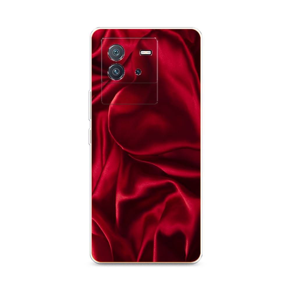 фото Силиконовый чехол "текстура красный шелк" на vivo iqoo neo 6 awog