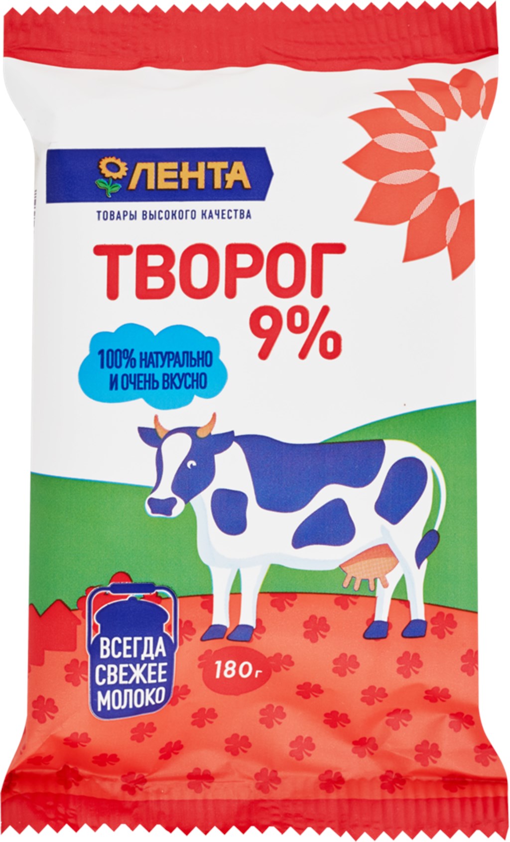 Творог зерненый Лента Fresh 9% БЗМЖ 180 г