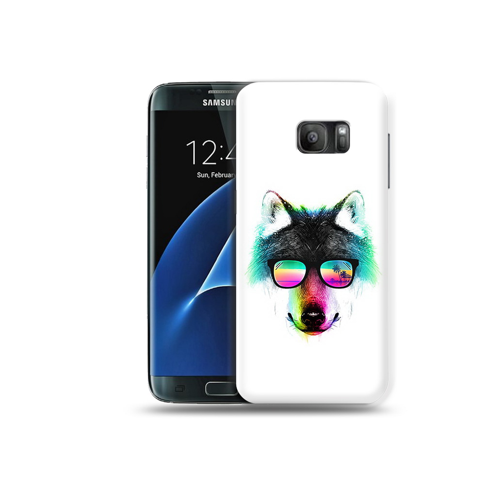 

Чехол MyPads Tocco для Samsung Galaxy S7 радужный волк, Прозрачный, Tocco