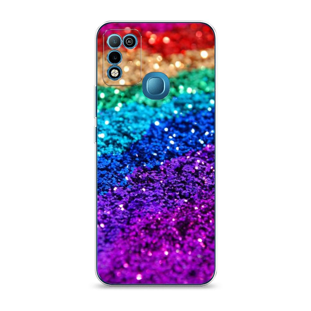 

Чехол Awog на Infinix HOT 10 Play "Блестящая радуга рисунок", Разноцветный, 3100650-3