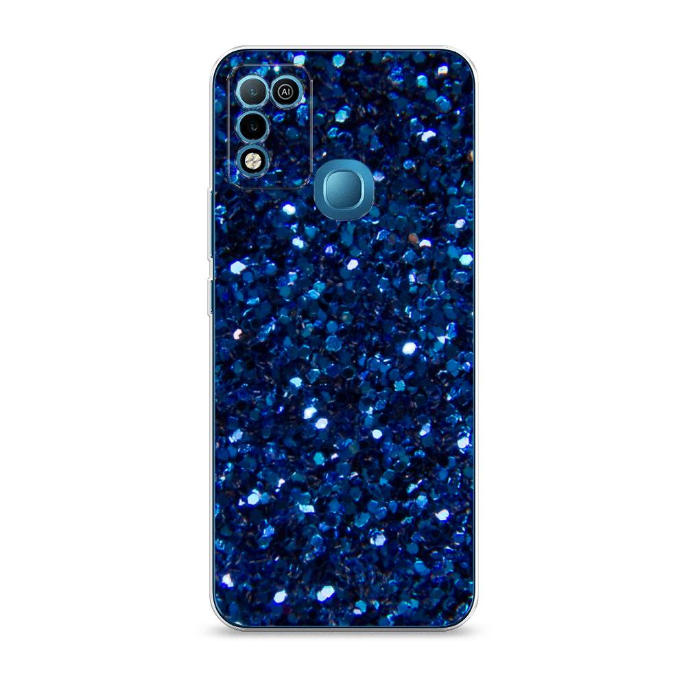 фото Чехол awog "синие блестки рисунок" для infinix hot 10 play