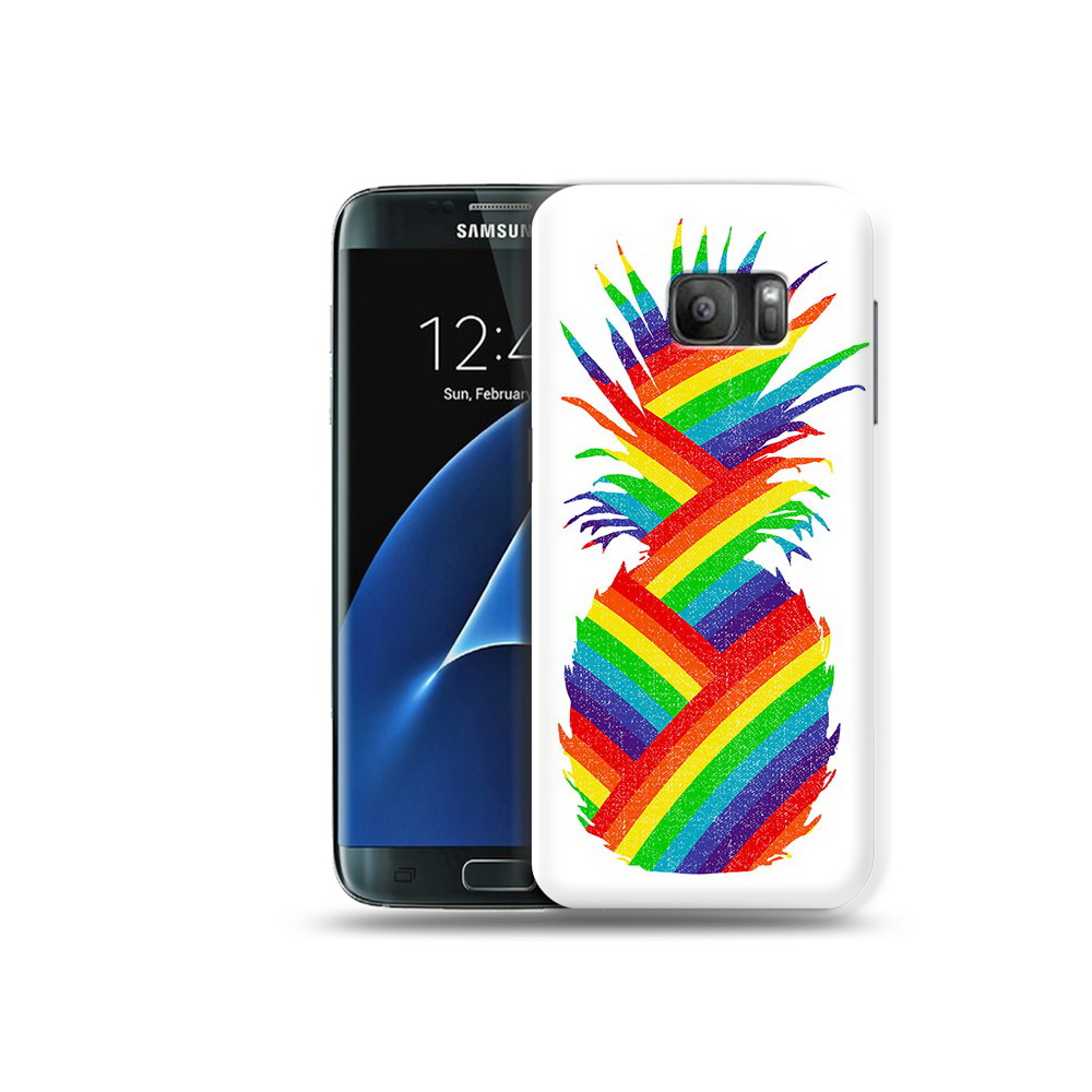 

Чехол MyPads Tocco для Samsung Galaxy S7 радужный ананас, Прозрачный, Tocco
