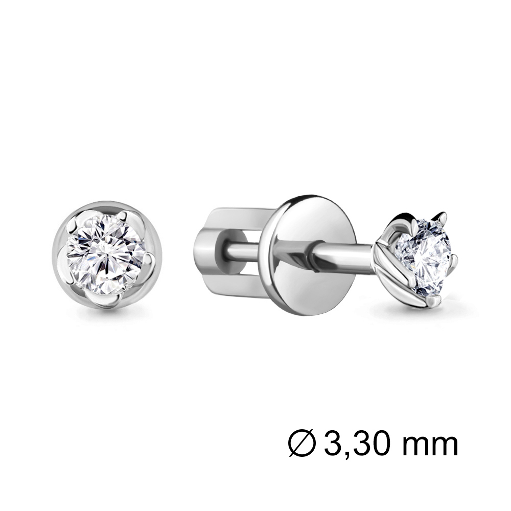 

Серьги из белого золота с бриллиантом Aquamarine Aquamarine 941391_585_бз, 941391_585_бз