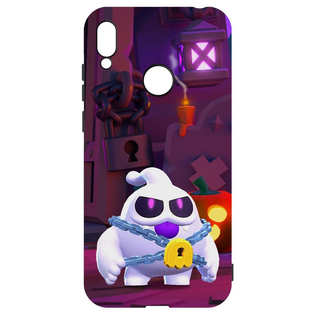 фото Чехол-накладка krutoff софт кейс brawl stars - призрак скуик для honor 8a черный