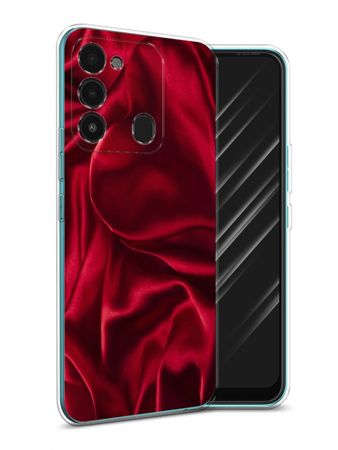 

Чехол Awog на Tecno Spark Go 2022/8С/9 "Текстура красный шелк", Разноцветный, 301250-3