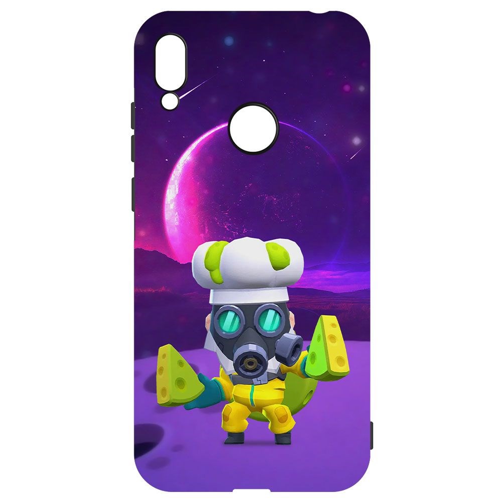 

Чехол-накладка Krutoff Софт Кейс Brawl Stars - Майк с плесенью для Honor 8A черный