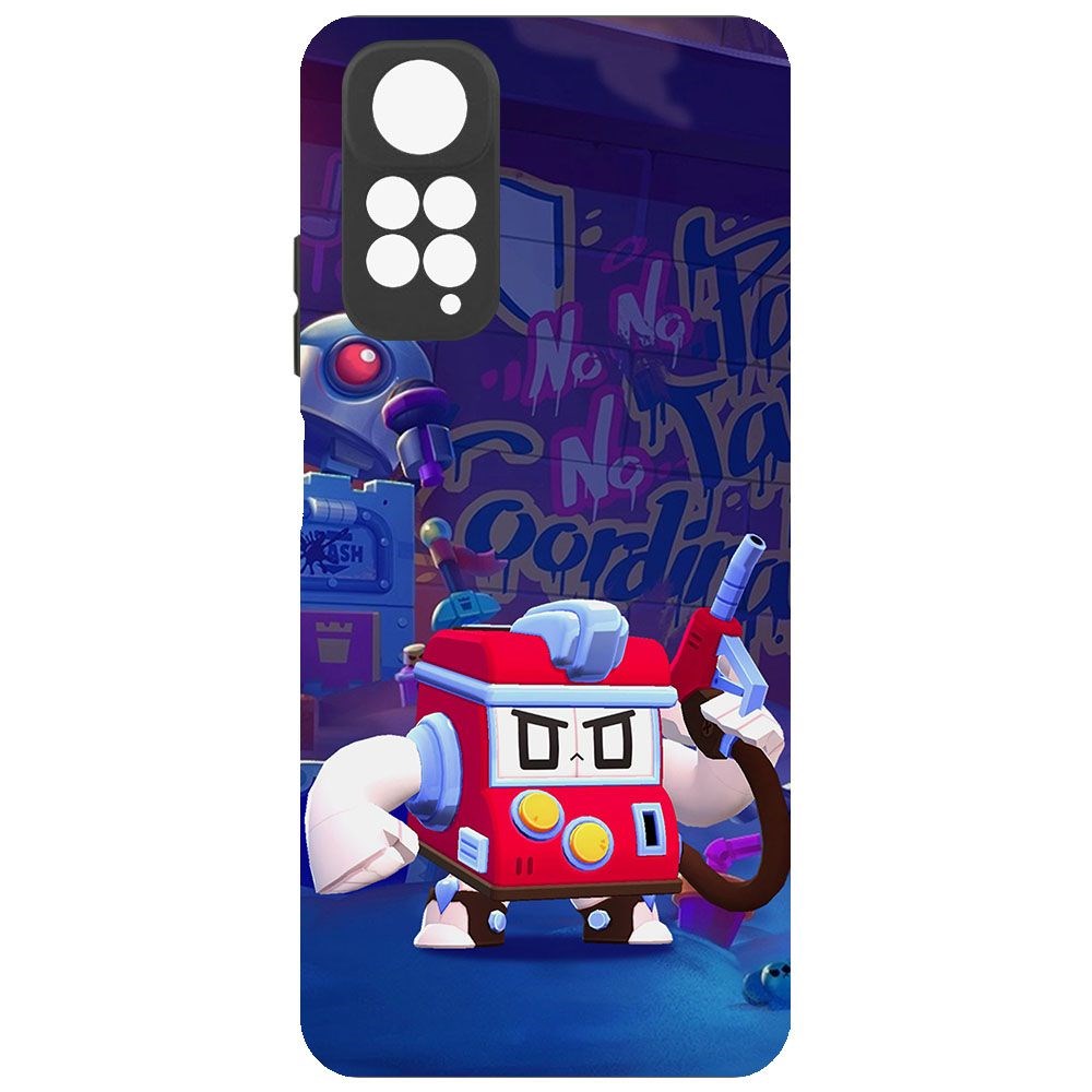 фото Чехол-накладка krutoff софт кейс brawl stars - v8-бит для xiaomi redmi note 11s черный