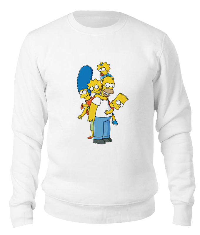 

Свитшот унисекс Printio Simpsons family белый L, Simpsons family
