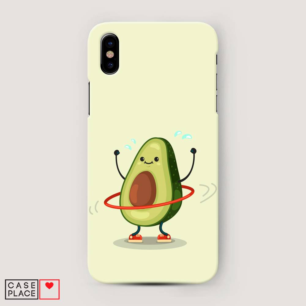 

Пластиковый чехол "Авокадо с обручем" на Apple iPhone XS Max (10S Max), 11920-7