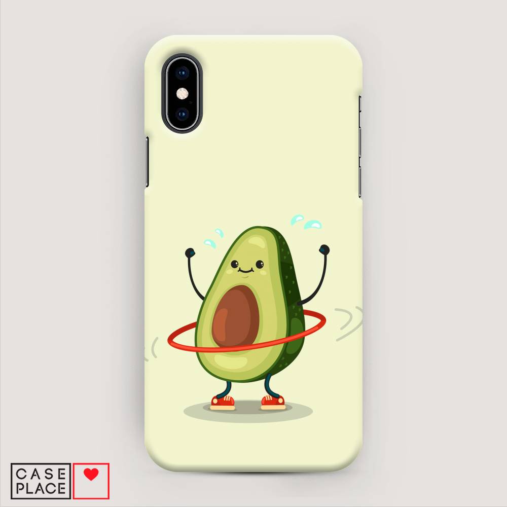 

Пластиковый чехол "Авокадо с обручем" на Apple iPhone X (10), 11020-7