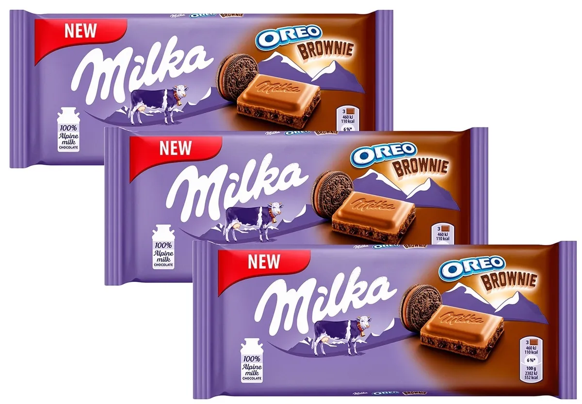 

Шоколад Milka Oreo Brownie (Милка Орео Бруна) 3 шт*100 г, Шоколад плиточный