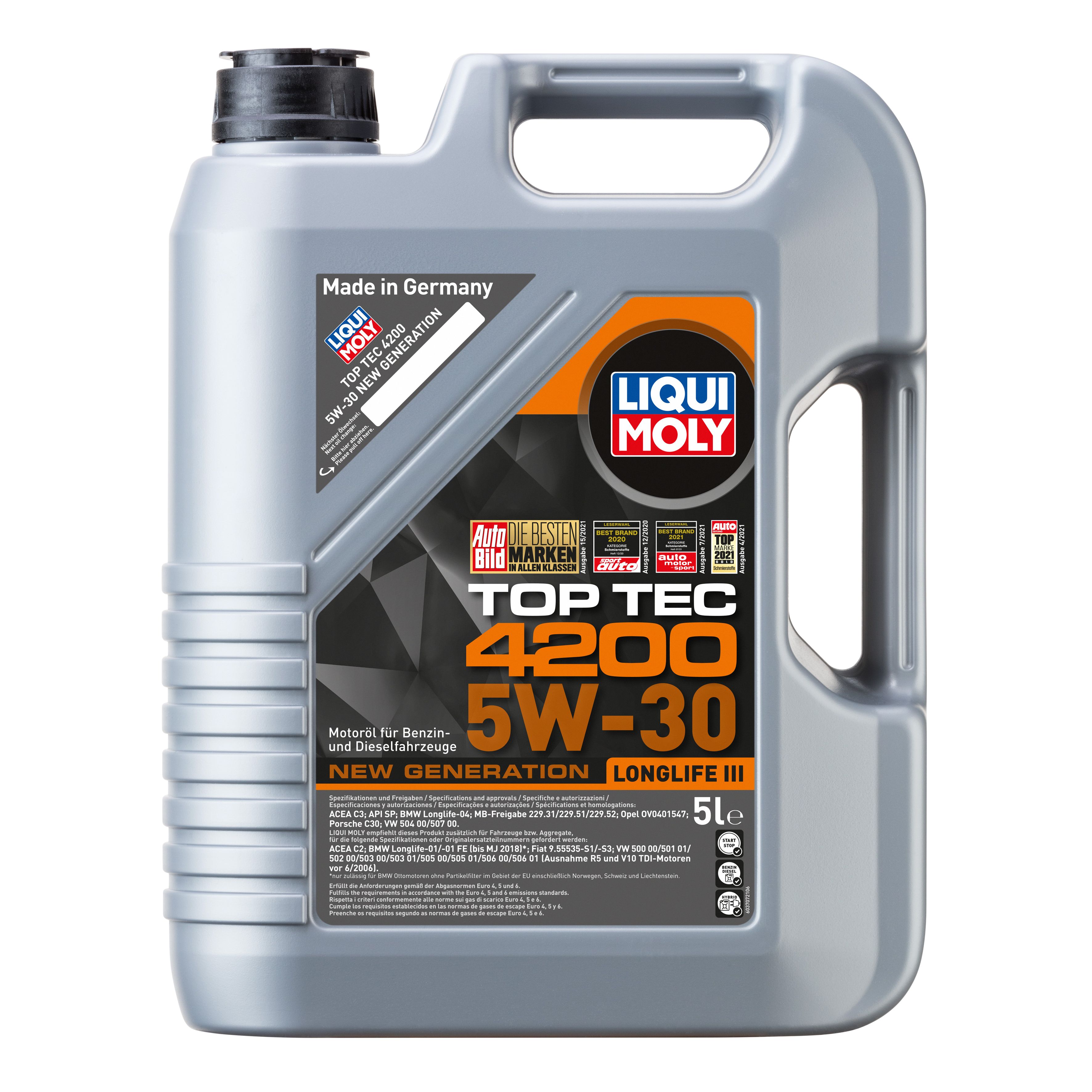 

Моторное масло LIQUI MOLY Top Tec 4200 5W30 5л