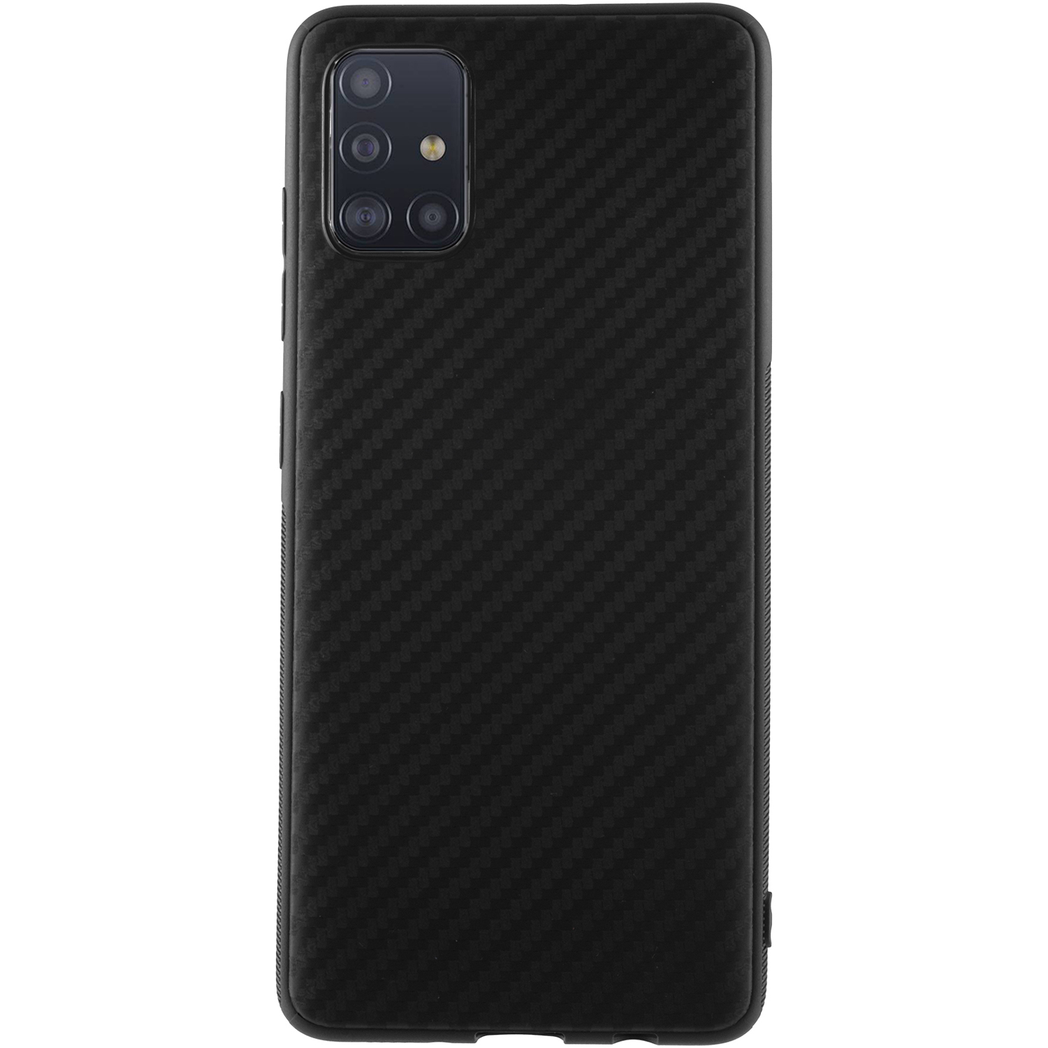 фото Чехол brosco для samsung galaxy a51 carbon silicone black ss-a51-carbone-black