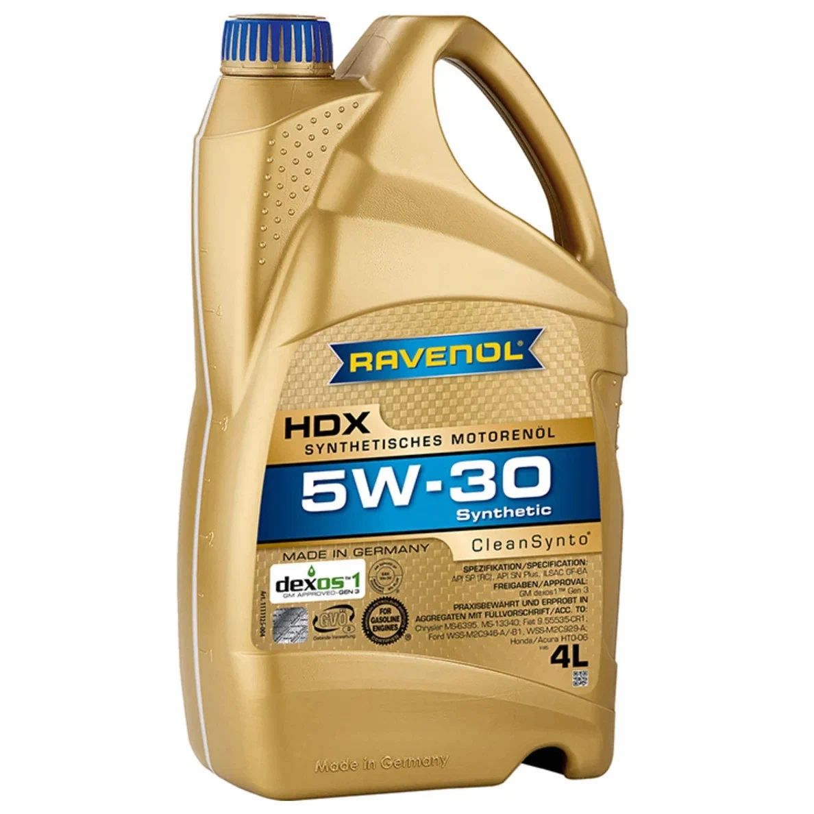 

Моторное масло Ravenol синтетическое 5W30 HDX 4л