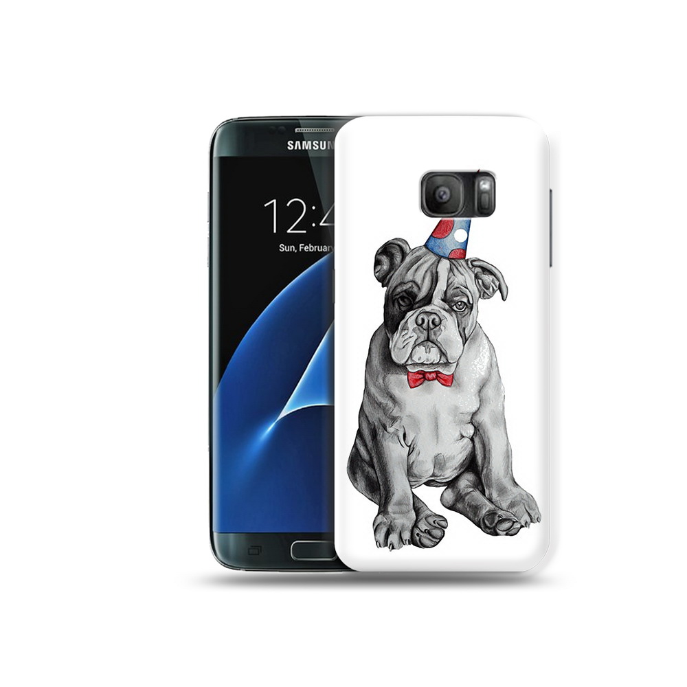 

Чехол MyPads Tocco для Samsung Galaxy S7 праздничный щенок, Прозрачный, Tocco