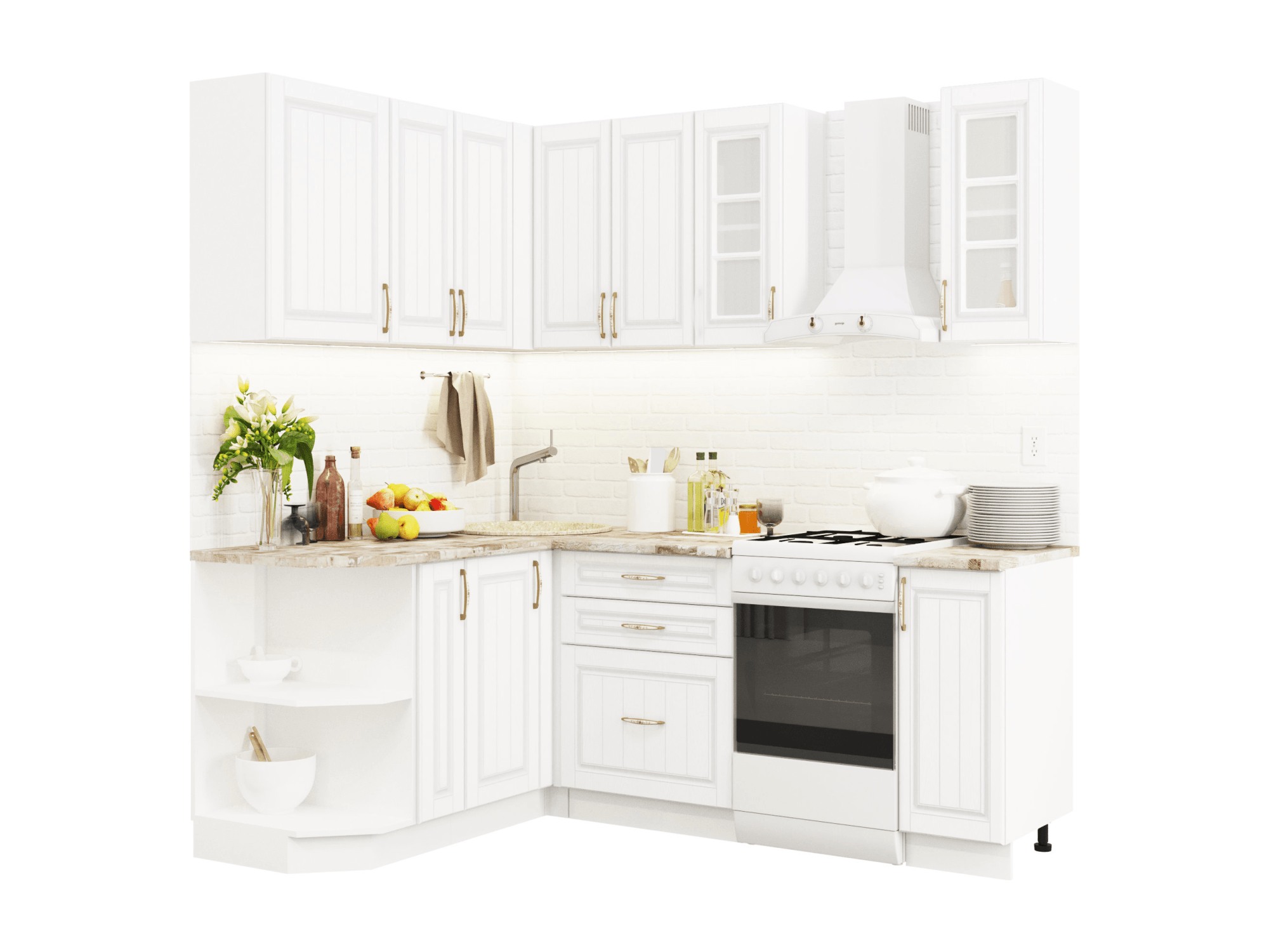 

Кухня Лондон 1,5х2,0 м Дуб белый