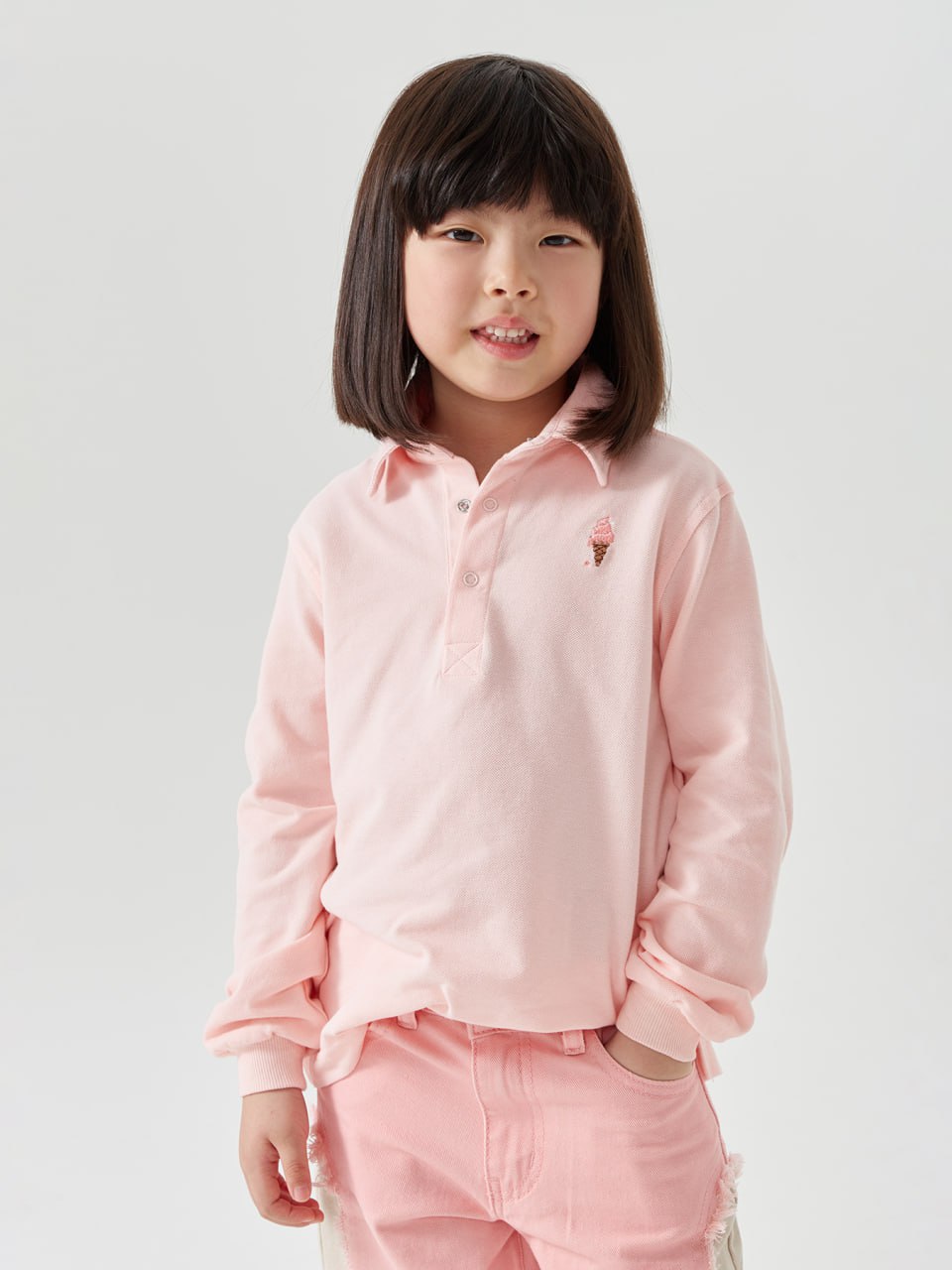 Рубашка детская Happy Baby 88199, pink, 128