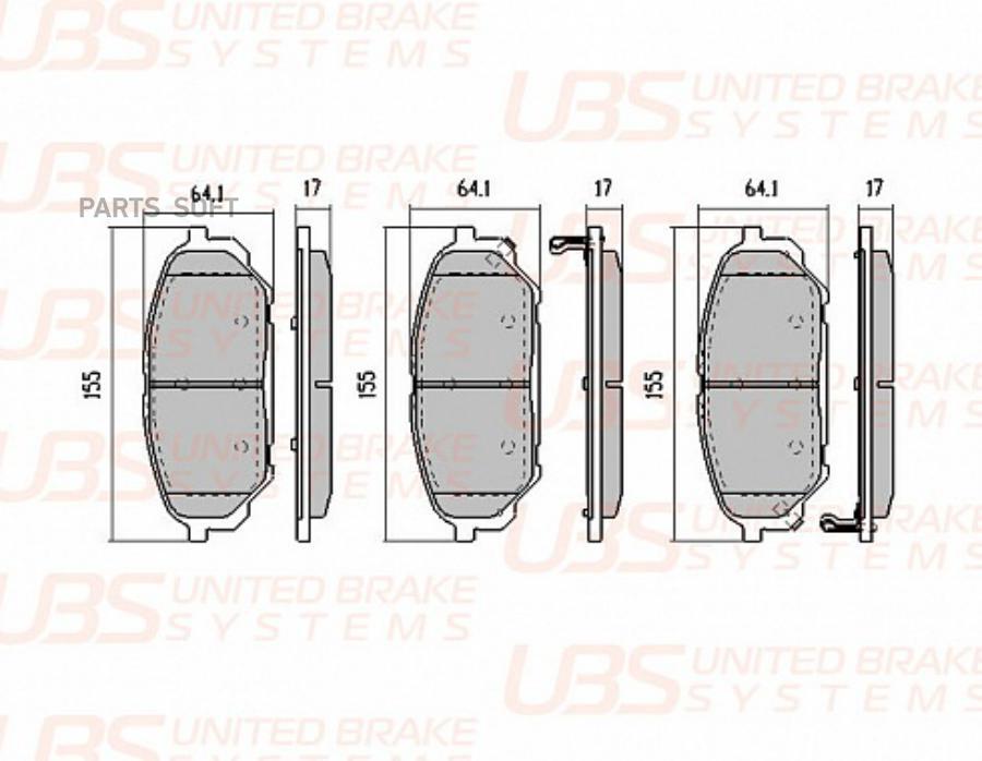 Тормозные колодки UBS передние BP1103093