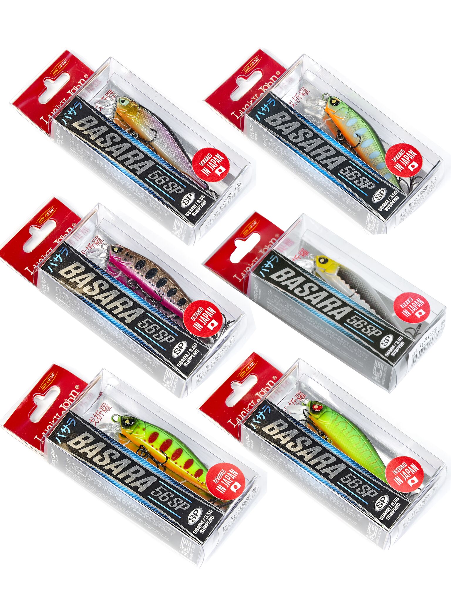 

Воблеры сусп. LJ Pro Series BASARA SP 05.60/023SET 6шт. набор, Разноцветный