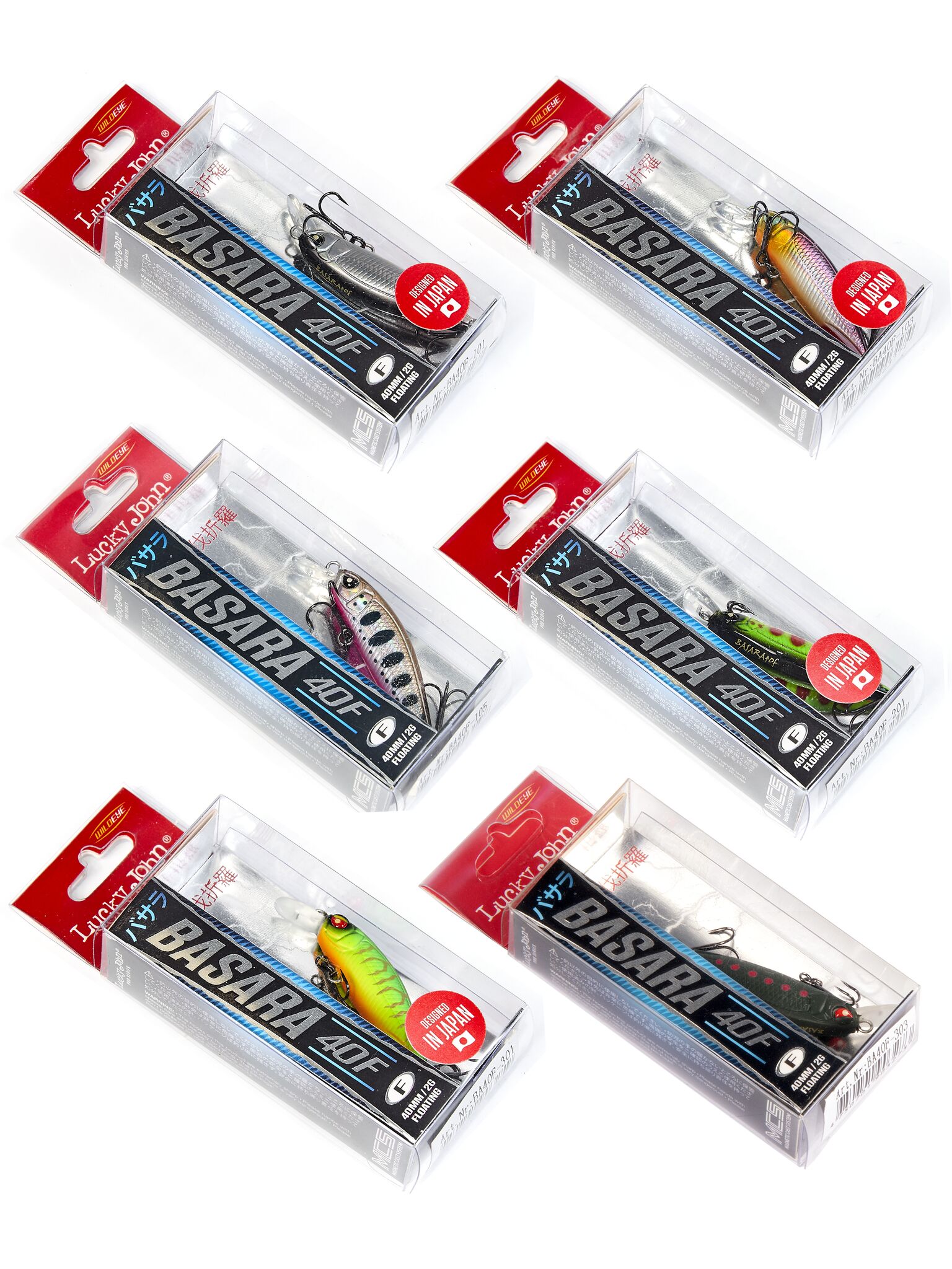 

Воблеры плав. LJ Pro Series BASARA F 04.00/011SET 6шт. набор, Разноцветный
