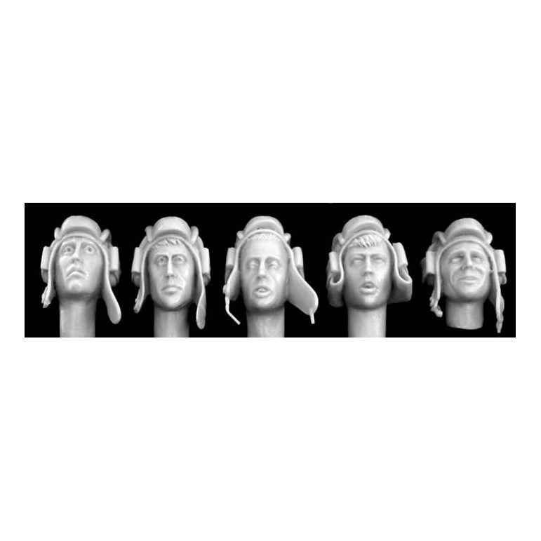 

HRH05 5 different heads with WW2 Soviet tank helmet