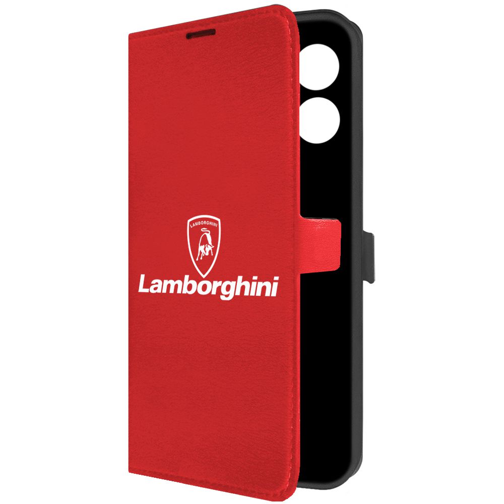 

Чехол-книжка Krutoff Eco Book для Infinix Hot 30i Lamborghini красный