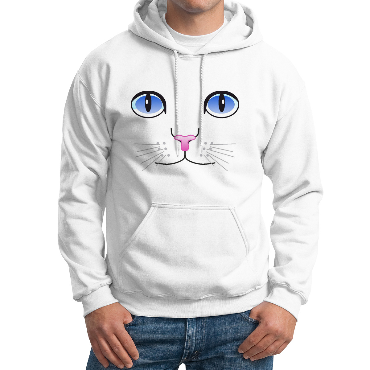 

Худи унисекс CoolPodarok котенок белое 60 RU, Белый, M0113290