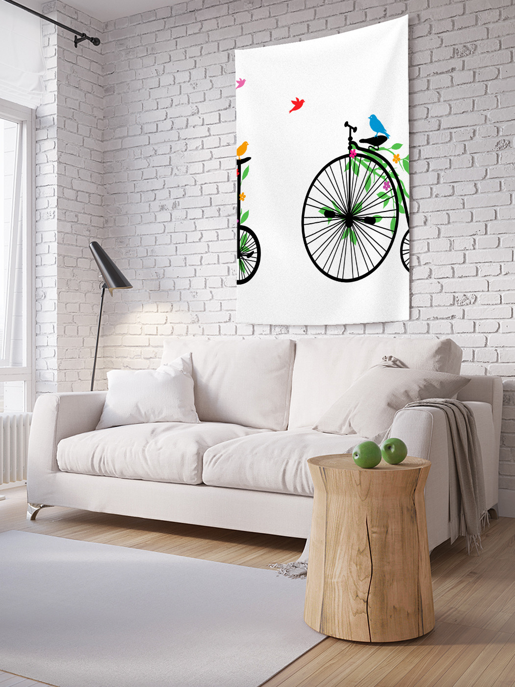 фото Вертикальное фотопанно на стену joyarty "необычные велосипеды", 100x150 см