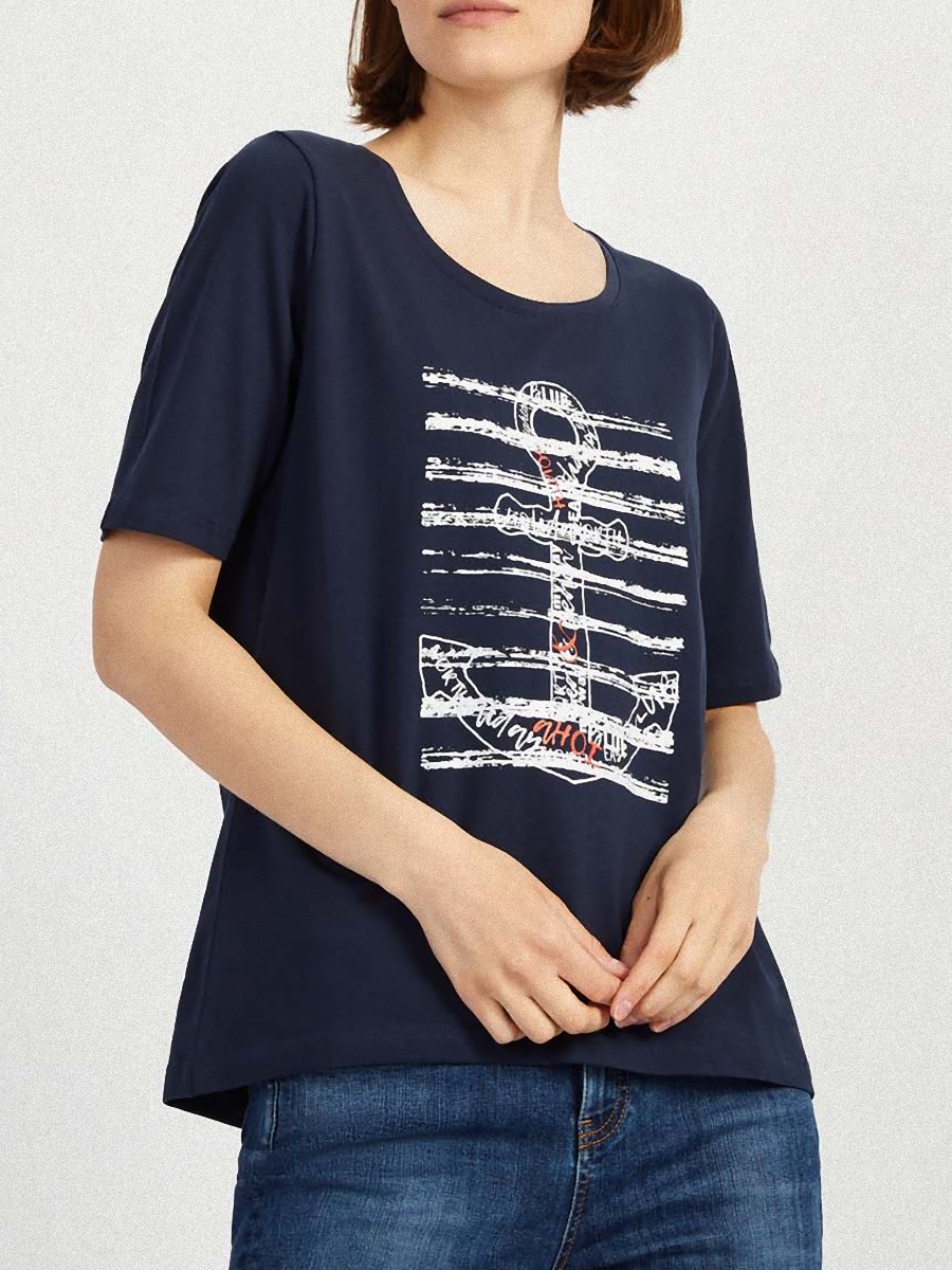 

Футболка женская baon B2322049 синяя 2XL, B2322049