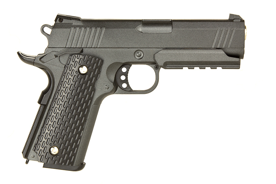 Cтрайкбольный пистолет Galaxy G.25 COLT1911PD Rail металлический, пружинный