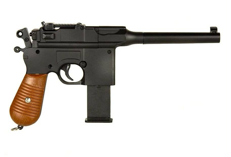 

Cтрайкбольный пистолет Galaxy G.12 Mauser mini металлический, пружинный, Черный