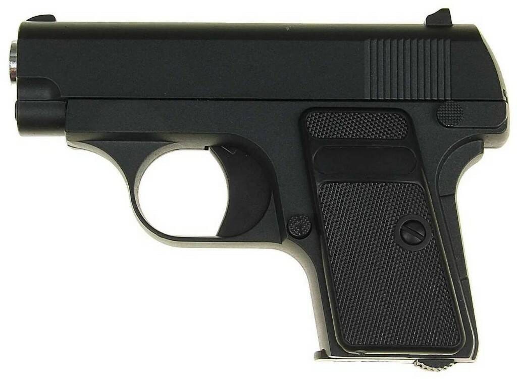 

Cтрайкбольный пистолет Galaxy G.1 Colt 25 mini металлический, пружинный, Черный