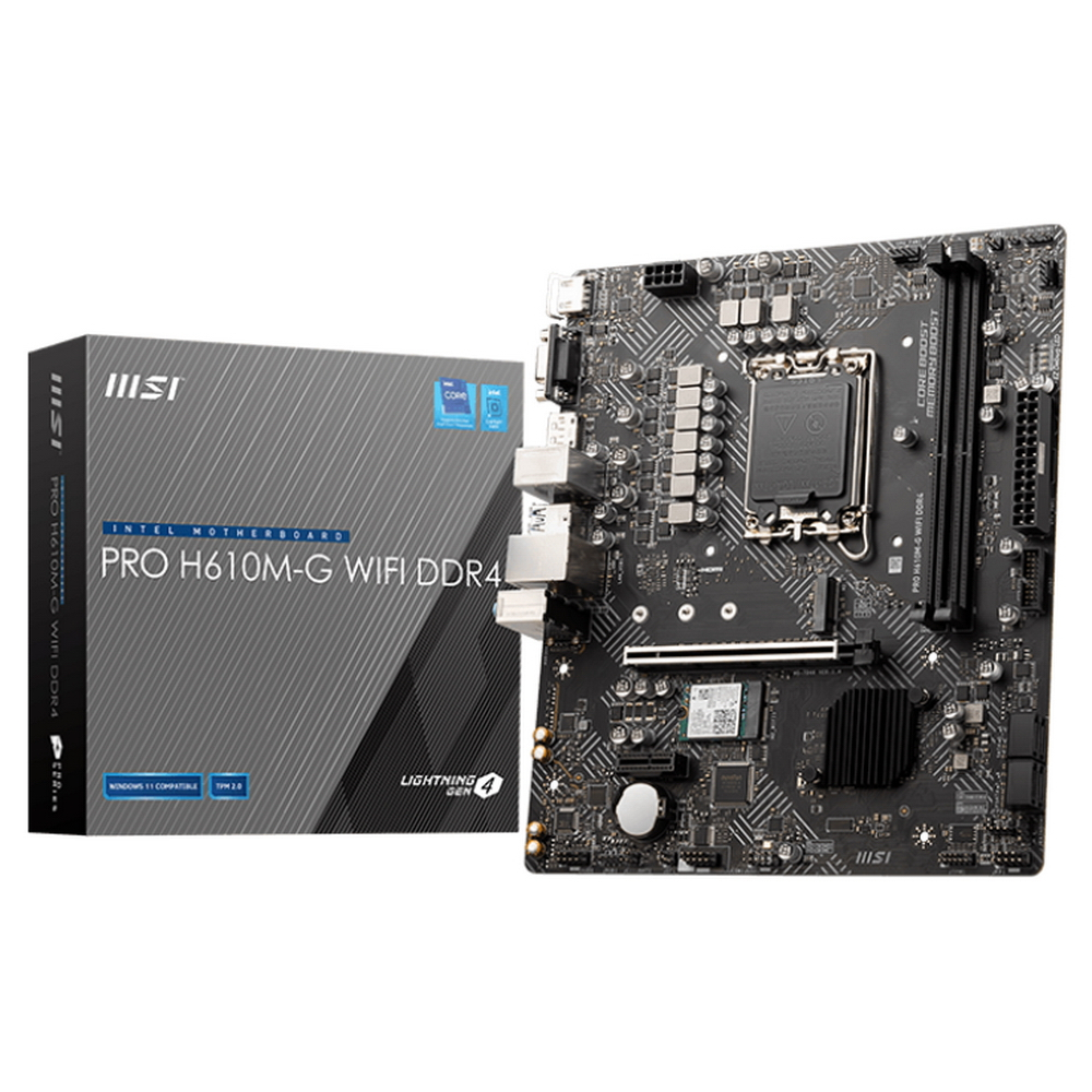 

Материнская плата MSI Pro H610M-G WIFI DDR4, Pro H610M-G WIFI DDR4