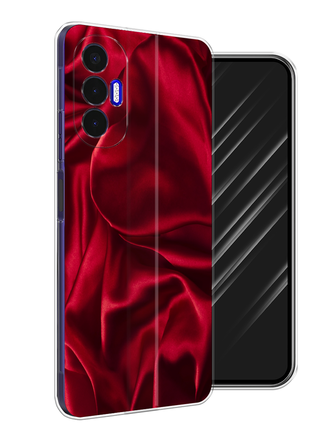 

Чехол Awog на Tecno Pova 3 "Текстура красный шелк", Разноцветный, 301550-3
