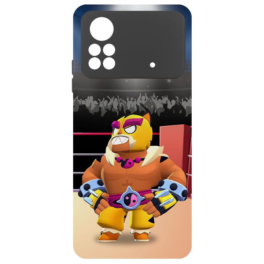 

Чехол-накладка Krutoff Софт Кейс Brawl Stars - Эль Тигро для Xiaomi Poco X4 Pro 5G черный