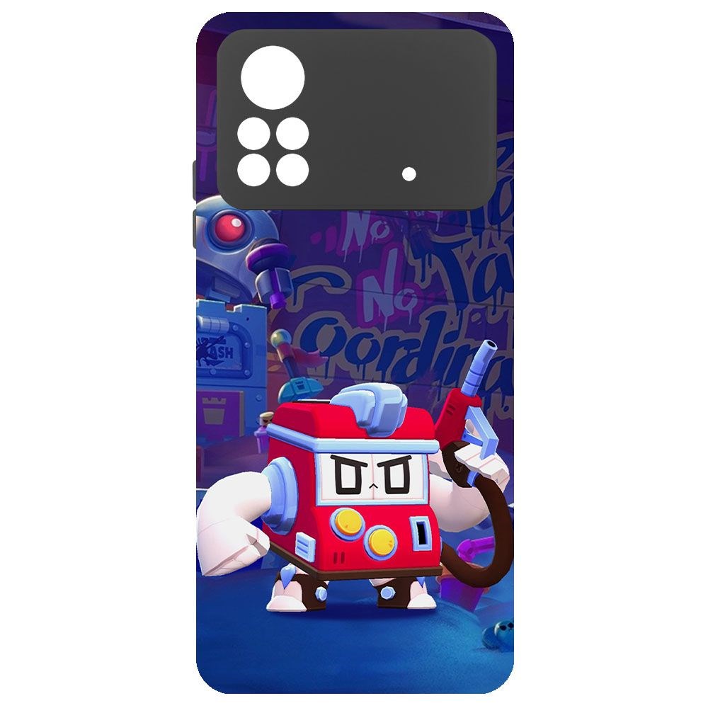 

Чехол-накладка Krutoff Софт Кейс Brawl Stars - V8-БИТ для Xiaomi Poco X4 Pro 5G черный