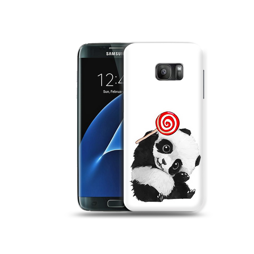 

Чехол MyPads Tocco для Samsung Galaxy S7 панда с леденцом, Прозрачный, Tocco