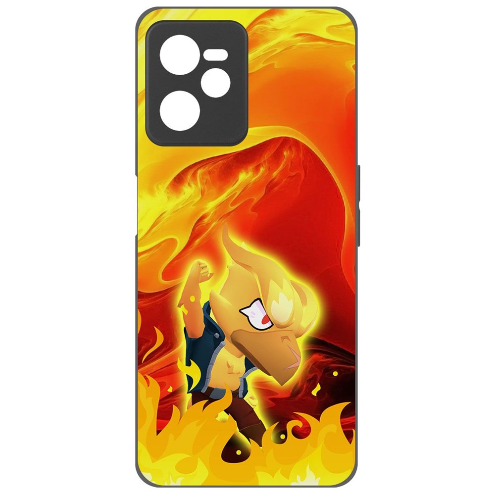 

Чехол-накладка Krutoff Софт Кейс Brawl Stars - Ворон-Феникс для Realme C35 черный