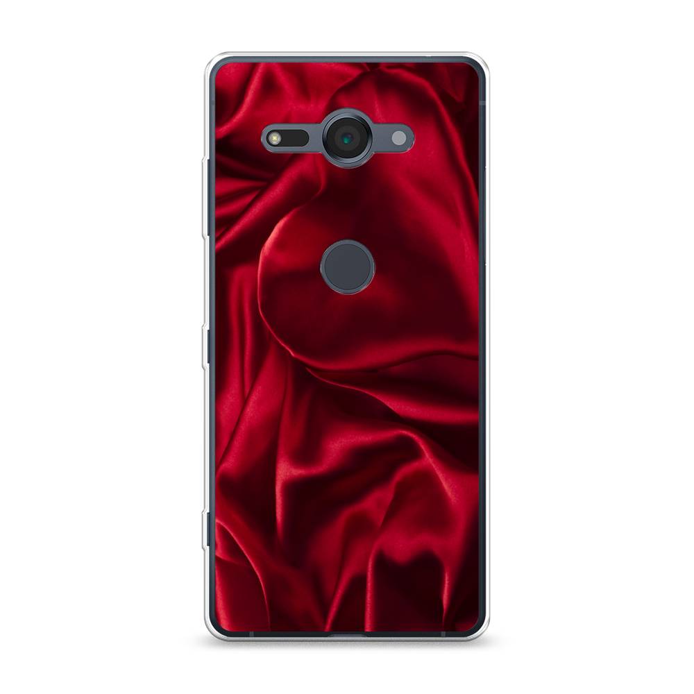 фото Силиконовый чехол "текстура красный шелк" на sony xperia xz2 compact awog