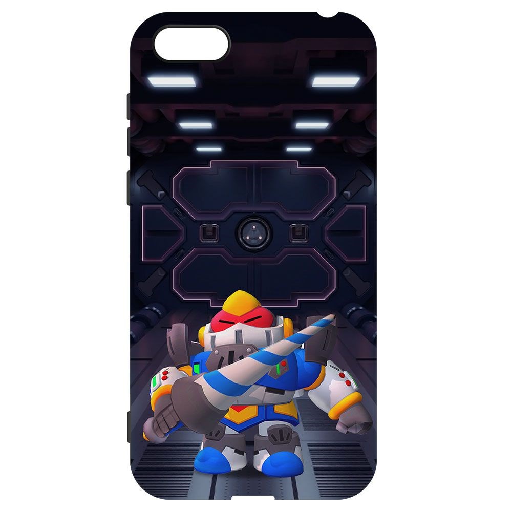 

Чехол-накладка Krutoff Софт Кейс Brawl Stars - Паладин Вольт-Меха для Honor 7A черный