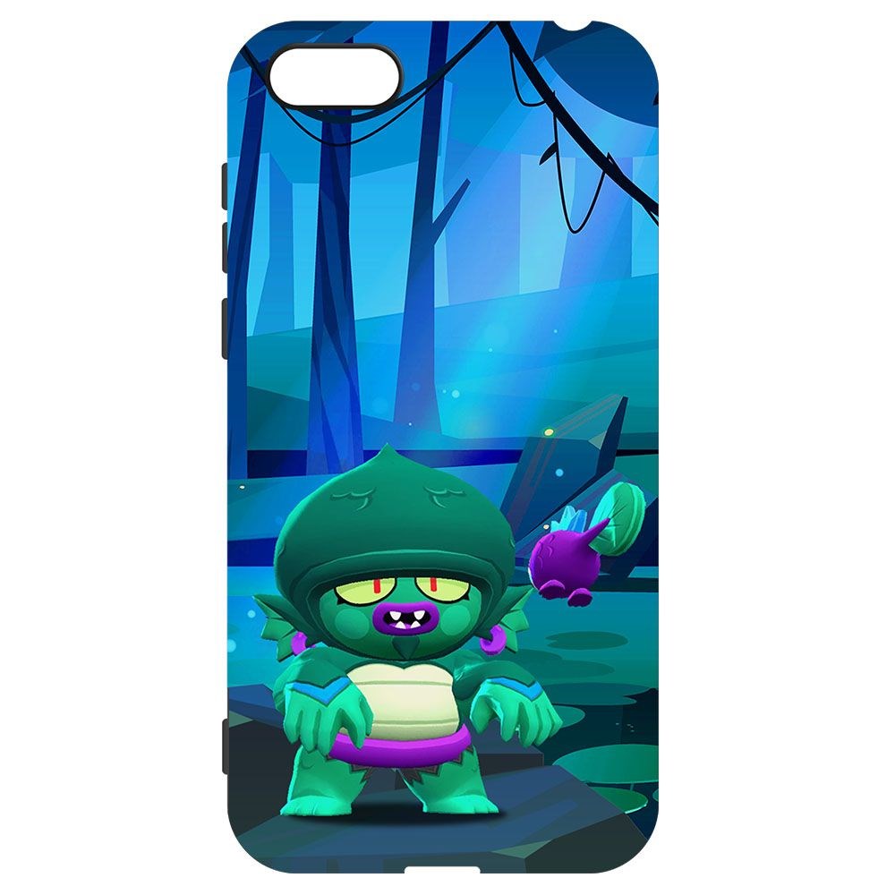 

Чехол-накладка Krutoff Софт Кейс Brawl Stars - Болотный Джин для Honor 7A черный