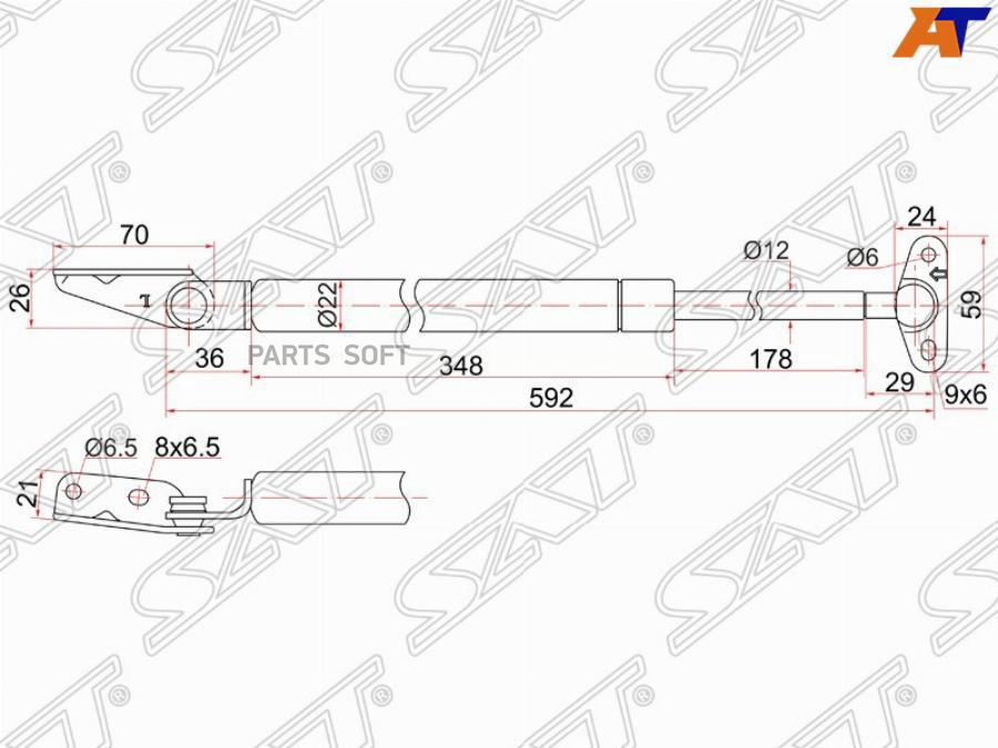 

Амортизатор Задней Двери Toyota Corolla Wag 93-97 Lh (левый) Sat арт. ST-68960-19485