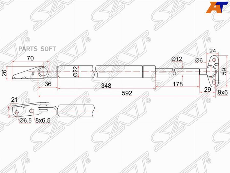 

Амортизатор Задней Двери Toyota Corolla Wag 93-97 Rh (правый) Sat арт. ST-68950-19795