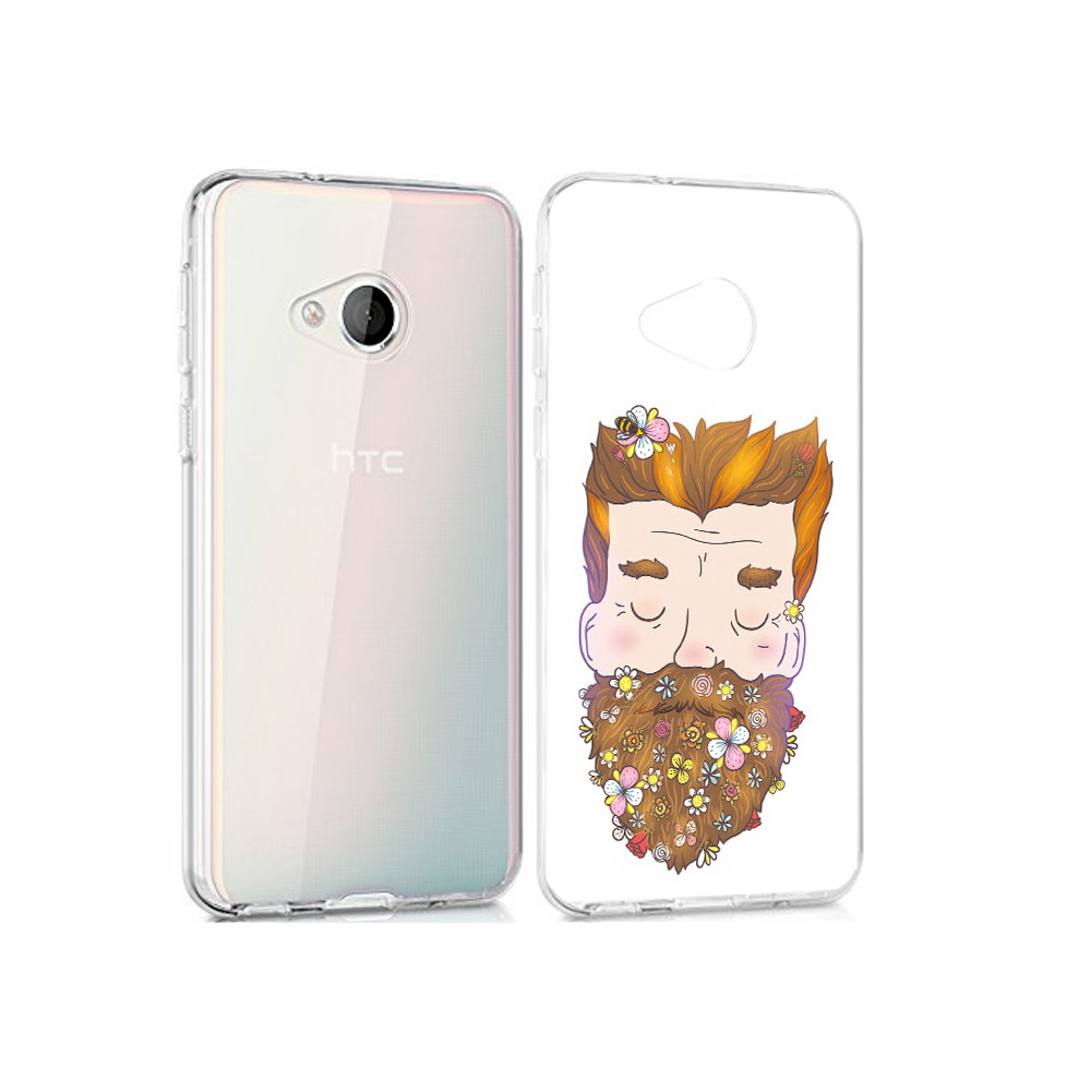 

Чехол MyPads Tocco для HTC U Play мужчина с цветами в бороде, Прозрачный, Tocco