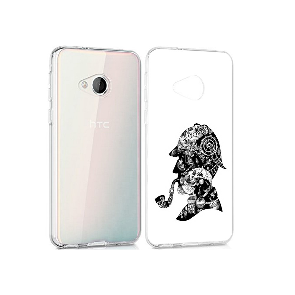 

Чехол MyPads Tocco для HTC U Play мужчина с трубкой абстракция, Прозрачный, Tocco