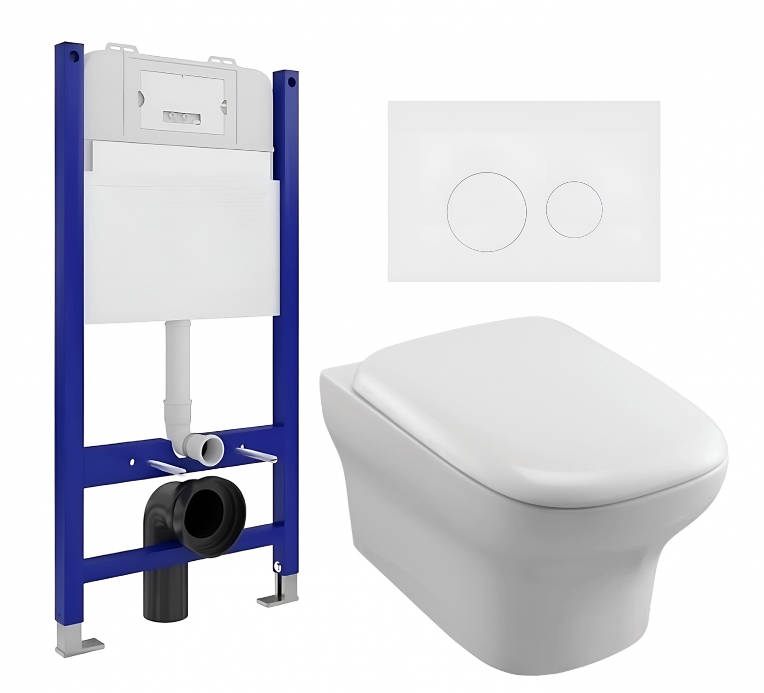 Комплект инсталляция Enio Tecnico унитаз Vox кнопка белая матовая 549140 63461₽